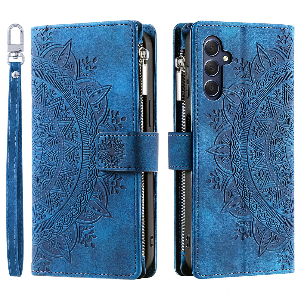 For Samsung Galaxy M54 5G / F54 5G Imprinted Phone Case Imprinted Mandala Flower Pattern PU Leather Stand Cover For Samsung Galaxy M54 5G / F54 5G Imprinted Phone Case Imprinted Mandala Flower Pattern PU Leather Stand Cover